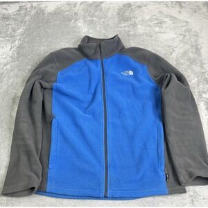 The North Face Men's Full Zip Fleece Jacket Size Large Blue Outdoor